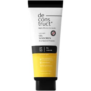 Deconstruct Gel Sunscreen SPF 50 PA++++ 50gm clean packaging
