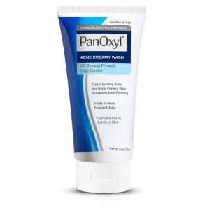 PanOxyl Acne Creamy Wash 4% Benzoyl Peroxide 170g clean packaging